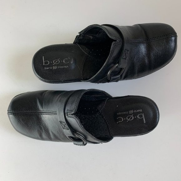 Born Concept b.o.c. Black Slides Mules Clogs Sz 6 - Picture 7 of 10